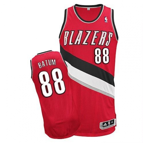 Revolution 30 Blazers 88 Nicolas Batum Red Stitched NBA Jersey