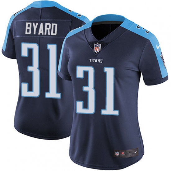 Women's Nike Tennessee Titans 31 Kevin Byard Elite Navy Blue Alternate NFL Jersey