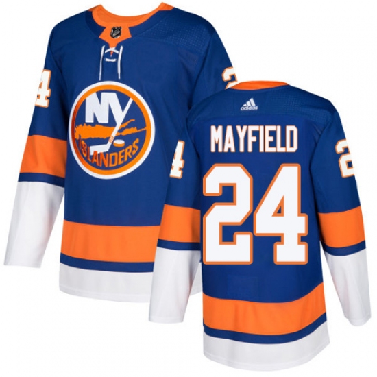 Youth Adidas New York Islanders 24 Scott Mayfield Premier Royal Blue Home NHL Jersey