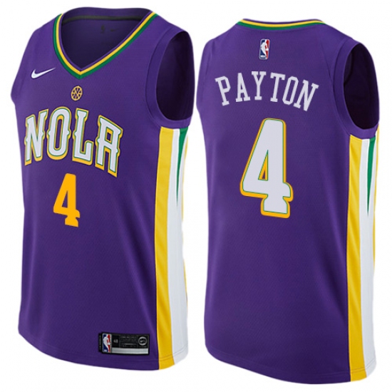 Youth Nike New Orleans Pelicans 4 Elfrid Payton Swingman Purple NBA Jersey - City Edition