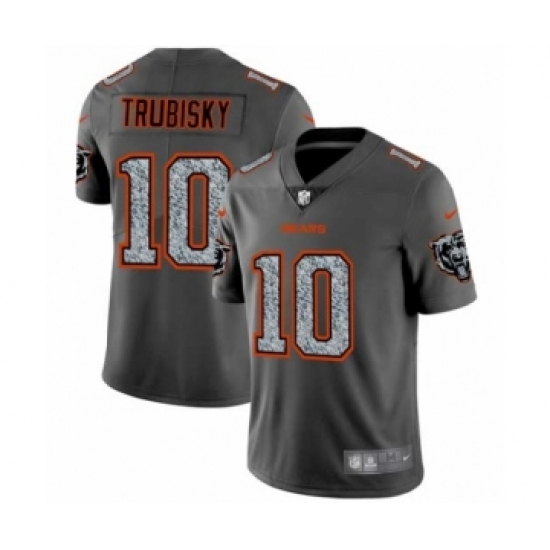 Men's Chicago Bears 10 Mitchell Trubisky Limited Gray Static Fashion Limited Football Jersey