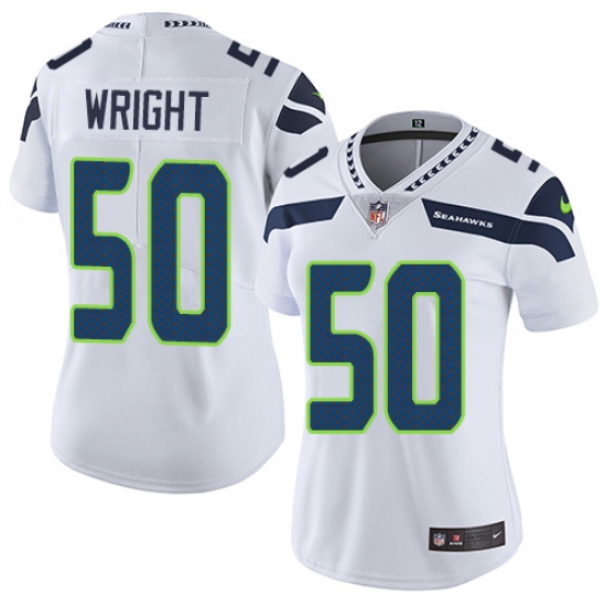 Women's Nike Seattle Seahawks 50 K.J. Wright White Vapor Untouchable Limited Player NFL Jersey