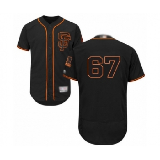 Men's San Francisco Giants 67 Sam Selman Black Alternate Flex Base Authentic Collection Baseball Player Jersey