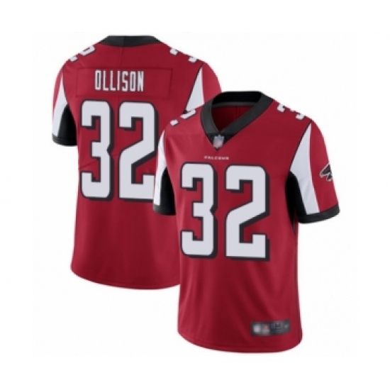 Men's Atlanta Falcons 32 Qadree Ollison Red Team Color Vapor Untouchable Limited Player Football Jersey