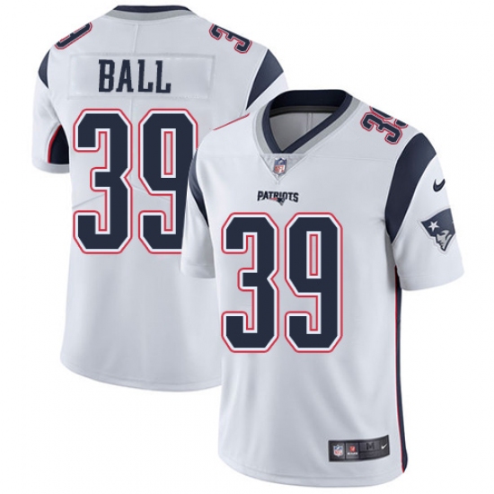 Men's Nike New England Patriots 39 Montee Ball White Vapor Untouchable Limited Player NFL Jersey