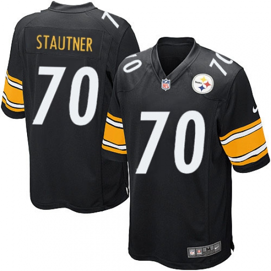 Men's Nike Pittsburgh Steelers 70 Ernie Stautner Game Black Team Color NFL Jersey