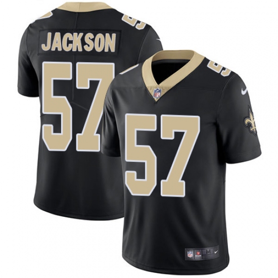 Men's Nike New Orleans Saints 57 Rickey Jackson Black Team Color Vapor Untouchable Limited Player NFL Jersey