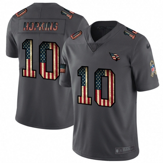 Men's Nike Arizona Cardinals 10 DeAndre Hopkins 2018 Salute to Service Retro USA Flag Limited NFL Jersey