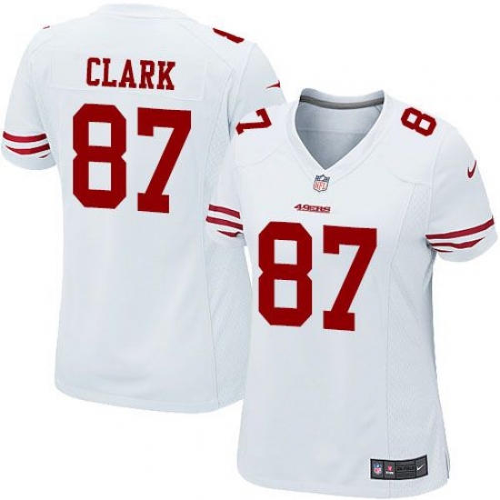 Women's Nike San Francisco 49ers 87 Dwight Clark Game White NFL Jersey