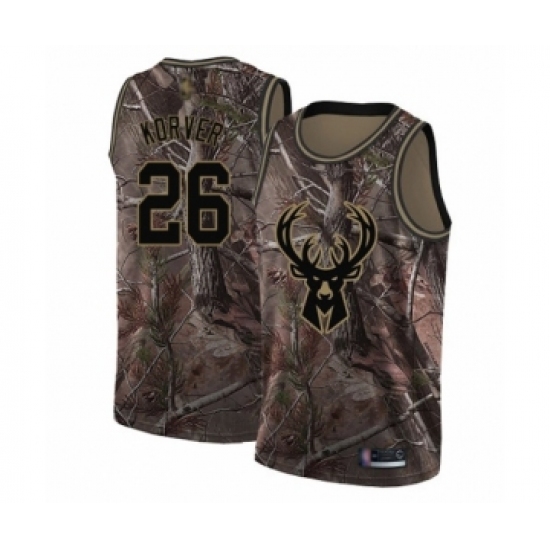 Women's Milwaukee Bucks 26 Kyle Korver Swingman Camo Realtree Collection Basketball Jersey