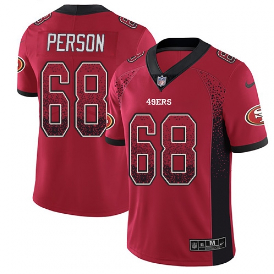 Youth Nike San Francisco 49ers 68 Mike Person Limited Red Rush Drift Fashion NFL Jersey