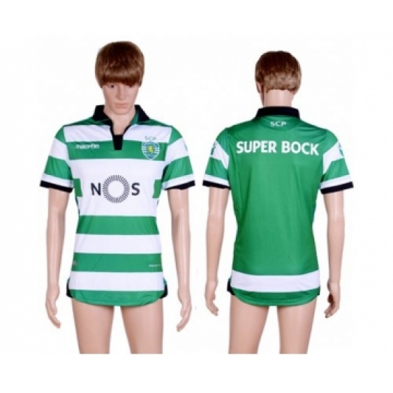 Sporting Lisbon Blank Home Soccer Club Jersey