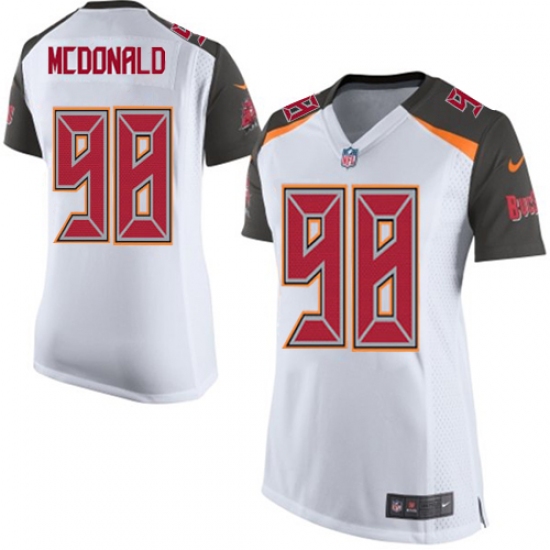 Women's Nike Tampa Bay Buccaneers 98 Clinton McDonald Game White NFL Jersey