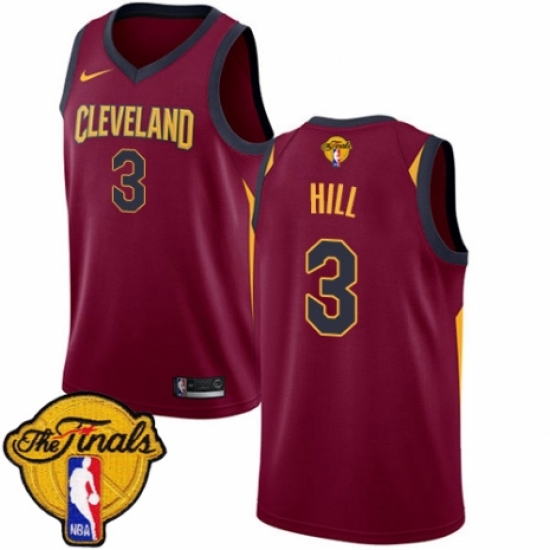 Youth Nike Cleveland Cavaliers 3 George Hill Swingman Maroon 2018 NBA Finals Bound NBA Jersey - Icon Edition