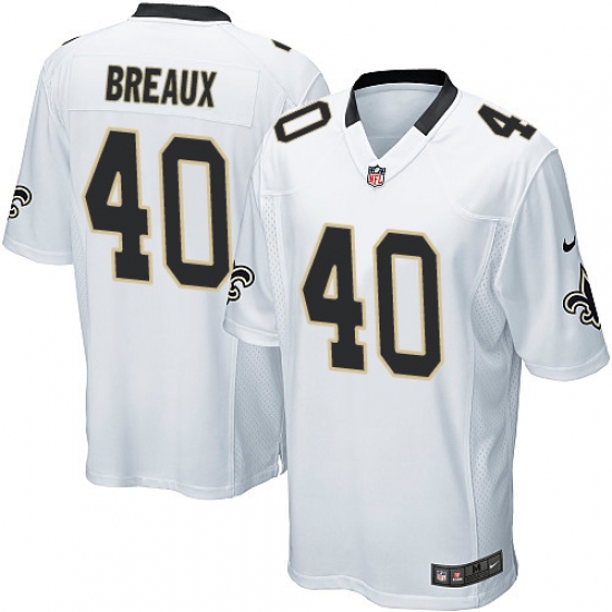 Men's Nike New Orleans Saints 40 Delvin Breaux Game White NFL Jersey