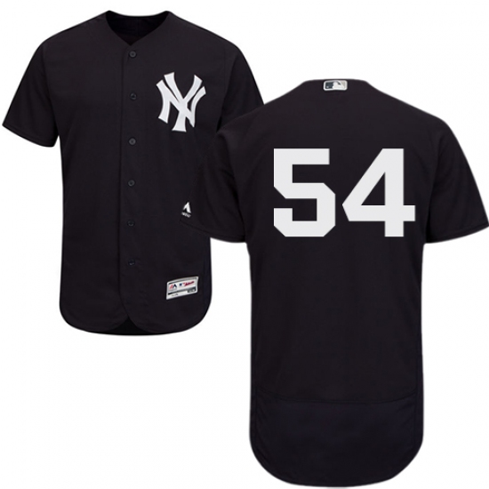 Men's Majestic New York Yankees 54 Aroldis Chapman Navy Blue Alternate Flex Base Authentic Collection MLB Jersey