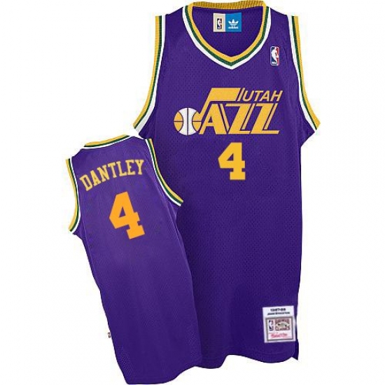 Men's Adidas Utah Jazz 4 Adrian Dantley Swingman Purple Throwback NBA Jersey