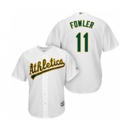 Youth Oakland Athletics 11 Dustin Fowler Authentic White Home Cool Base Baseball Player Jersey