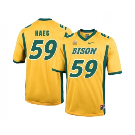 North Dakota State Bison 59 Joel Haeg Gold College Football Jersey