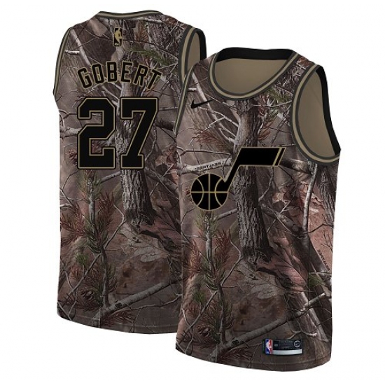 Youth Nike Utah Jazz 27 Rudy Gobert Swingman Camo Realtree Collection NBA Jersey