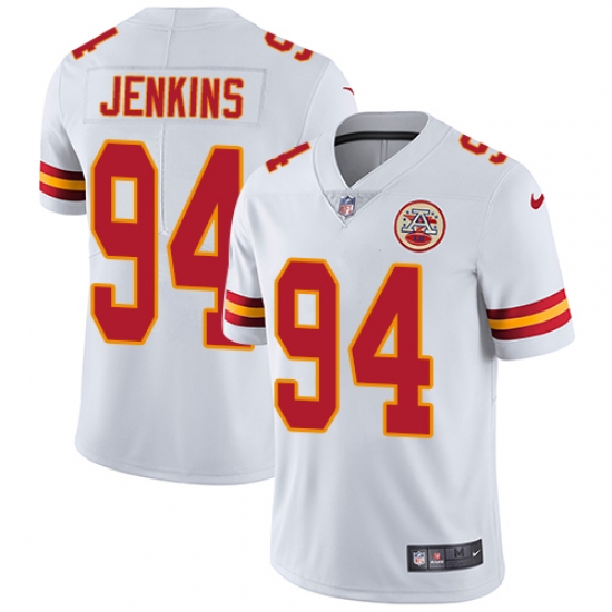 Youth Nike Kansas City Chiefs 94 Jarvis Jenkins White Vapor Untouchable Limited Player NFL Jersey