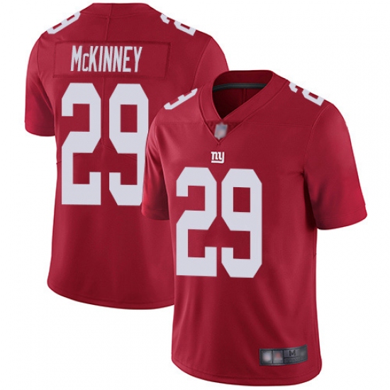 Men's New York Giants 29 Xavier McKinney Red Stitched Limited Inverted Legend Jersey