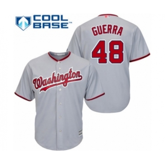 Youth Washington Nationals 48 Javy Guerra Authentic Grey Road Cool Base Baseball Player Jersey