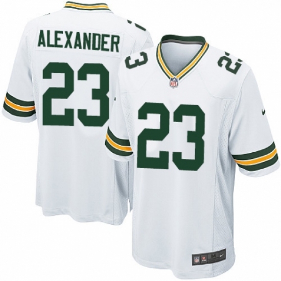 Men's Nike Green Bay Packers 23 Jaire Alexander Game White NFL Jersey
