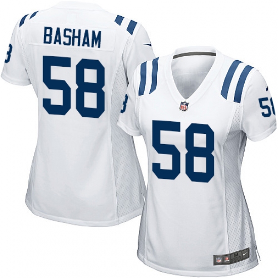 Women's Nike Indianapolis Colts 58 Tarell Basham Game White NFL Jersey