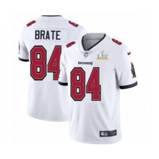 Youth Tampa Bay Buccaneers 84 Cameron Brate White 2021 Super Bowl LV Jersey