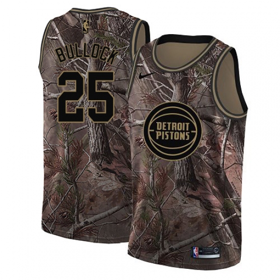 Youth Nike Detroit Pistons 25 Reggie Bullock Swingman Camo Realtree Collection NBA Jersey