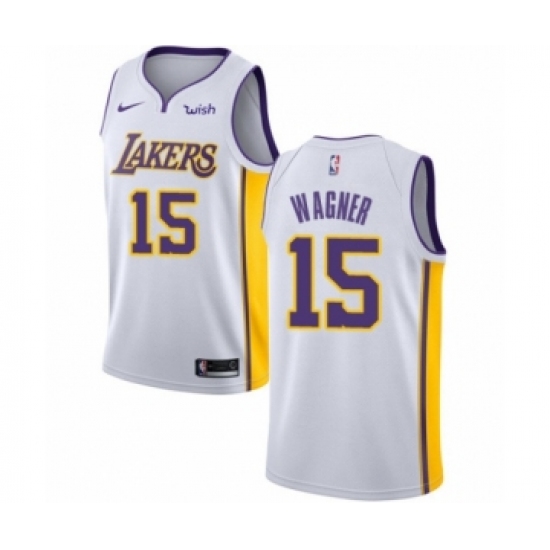 Women's Los Angeles Lakers 15 Moritz Wagner Authentic White Basketball Jersey - Association Edition