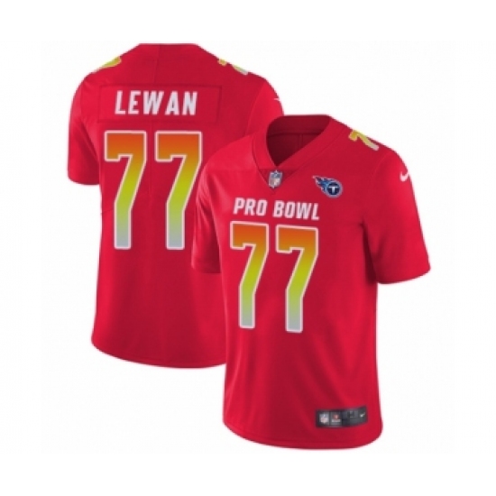 Men's Nike Tennessee Titans 77 Taylor Lewan Limited Red AFC 2019 Pro Bowl NFL Jersey