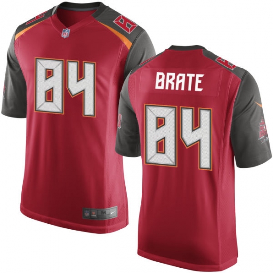 Men's Nike Tampa Bay Buccaneers 84 Cameron Brate Game Red Team Color NFL Jersey