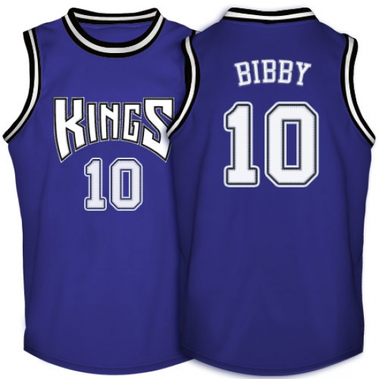Men's Adidas Sacramento Kings 10 Mike Bibby Swingman Purple Throwback NBA Jersey