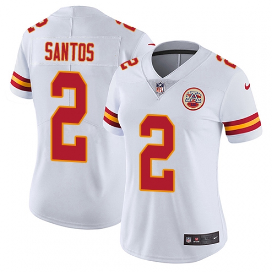 Women's Nike Kansas City Chiefs 2 Cairo Santos White Vapor Untouchable Limited Player NFL Jersey