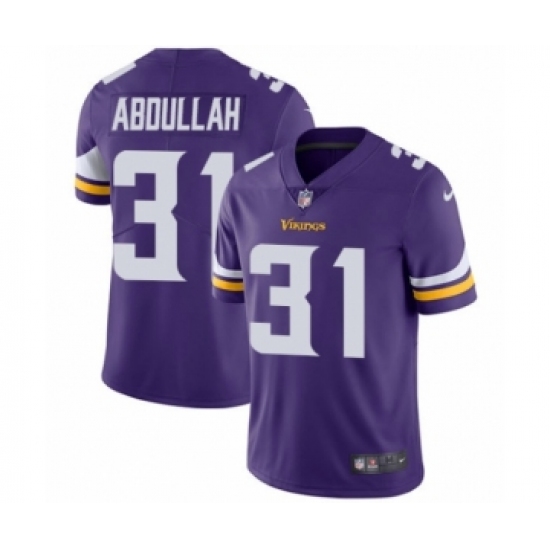 Men's Nike Minnesota Vikings 31 Ameer Abdullah Purple Team Color Vapor Untouchable Limited Player NFL Jersey