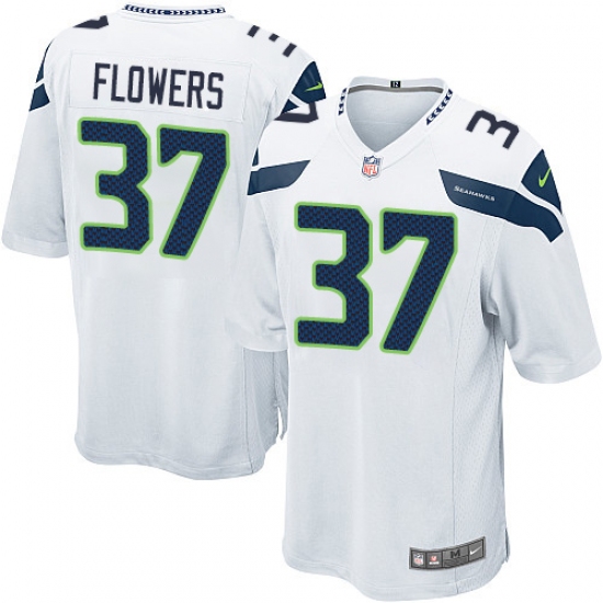 Men's Nike Seattle Seahawks 37 Tre Flowers Game White NFL Jersey