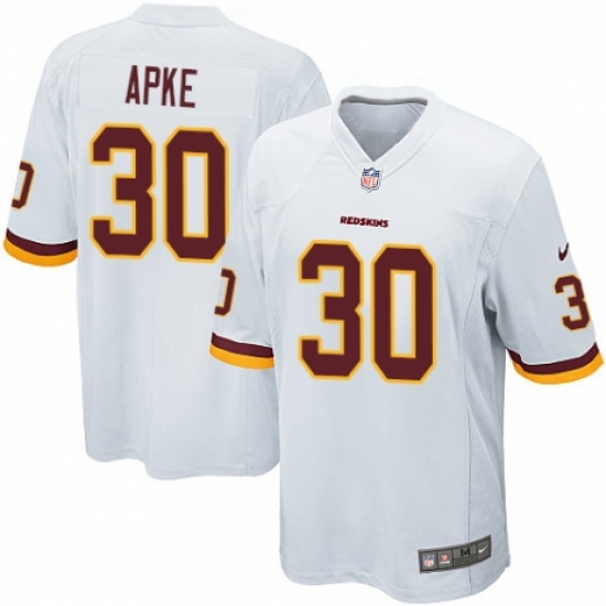 Men's Nike Washington Redskins 30 Troy Apke Game White NFL Jersey