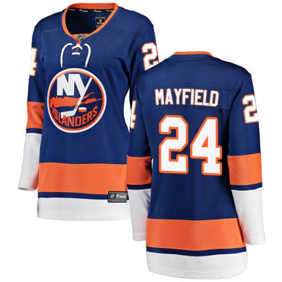 Women's New York Islanders 24 Scott Mayfield Fanatics Branded Royal Blue Home Breakaway NHL Jersey