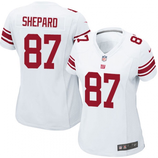 Women's Nike New York Giants 87 Sterling Shepard Game White NFL Jersey