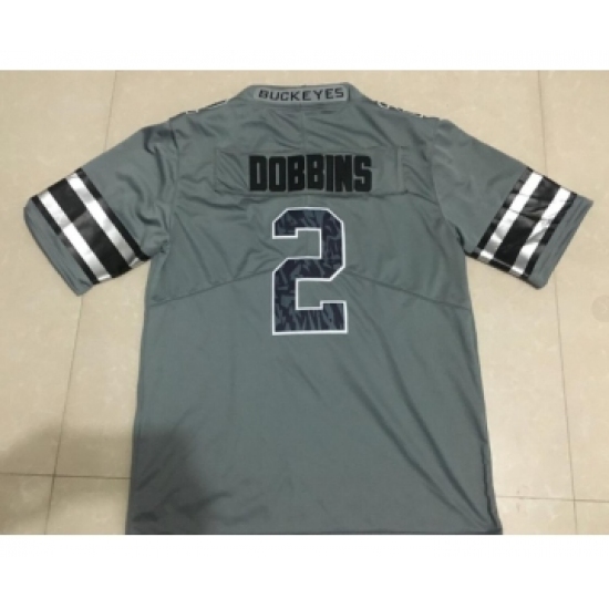 Ohio State Buckeyes 2 J.K. Dobbins Gray College Football Jersey