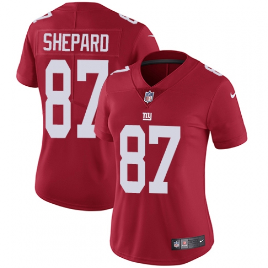 Women's Nike New York Giants 87 Sterling Shepard Elite Red Alternate NFL Jersey