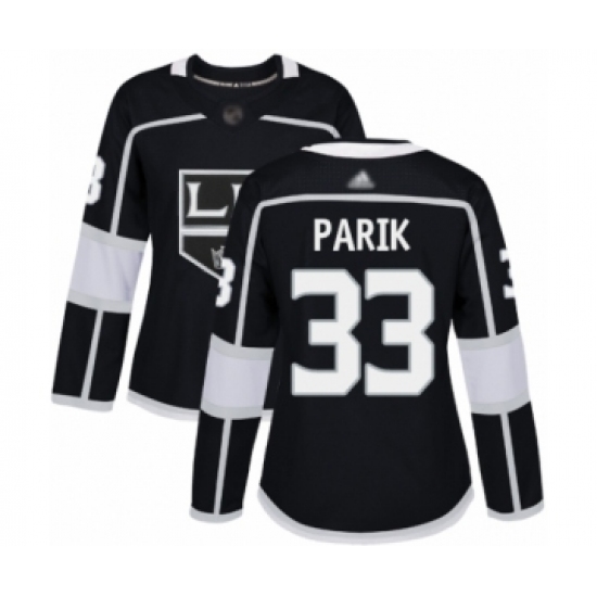 Women's Los Angeles Kings 33 Lukas Parik Authentic Black Home Hockey Jersey