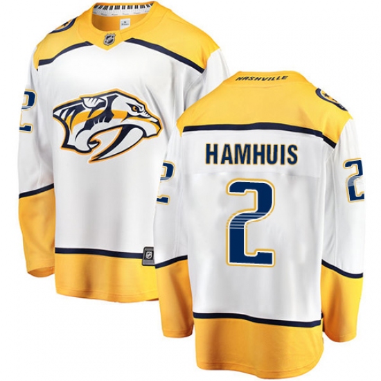 Youth Nashville Predators 2 Dan Hamhuis Fanatics Branded White Away Breakaway NHL Jersey