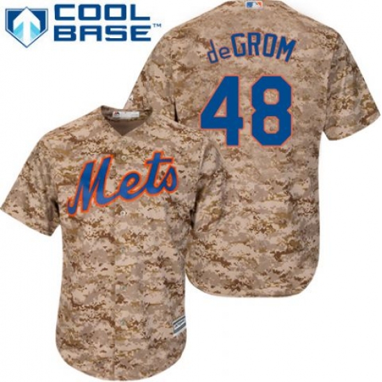 Women's Majestic New York Mets 48 Jacob deGrom Authentic Camo MLB Jersey