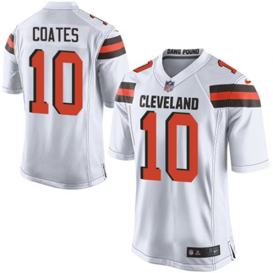 Men's Nike Cleveland Browns 10 Sammie Coates Game White NFL Jersey