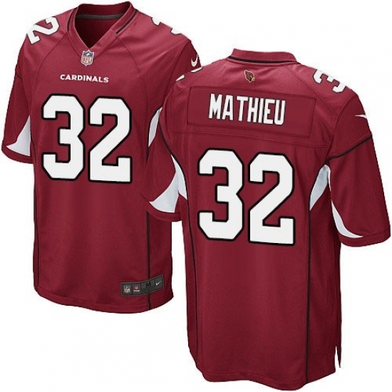 Men's Nike Arizona Cardinals 32 Tyrann Mathieu Game Red Team Color NFL Jersey