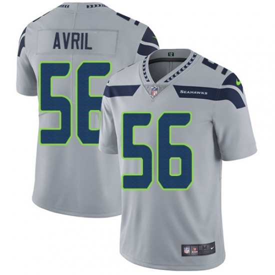 Youth Nike Seattle Seahawks 56 Cliff Avril Elite Grey Alternate NFL Jersey