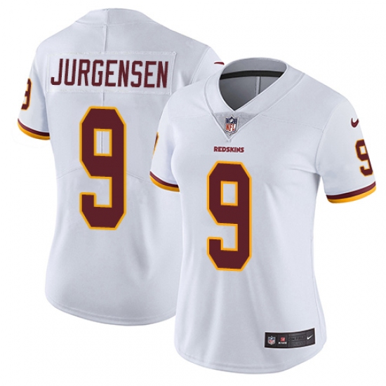 Women's Nike Washington Redskins 9 Sonny Jurgensen Elite White NFL Jersey